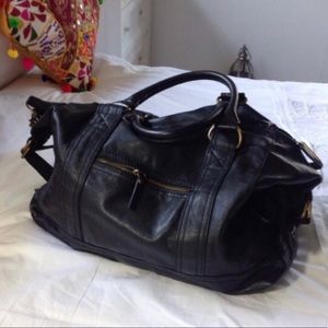 h&m vegan leather duffel